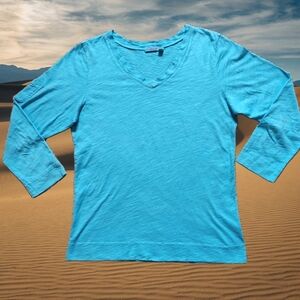 Fresh Produce Mid Sleeve Logo Fem T Size XS Color Blue Fin